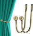 Curtain Holdback Set of 2 Pcs, Heavy Duty Metal Wall Mounted Drapery Tiebacks with Screws, Decorative Window Curtain