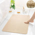 Anti Slip Shower Mat, Soft Textured Bath Mat, Quick Drying Non Slip PVC Loofah Bathroom Mats (Beige)