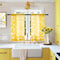 XTMYI Yellow Cafe Kitchen Curtains 36 Inch Length,Floral Sunflower Decor Tier Curtains