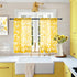 XTMYI Yellow Cafe Kitchen Curtains 36 Inch Length,Floral Sunflower Decor Tier Curtains