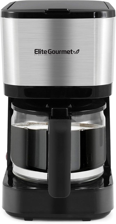 Elite Gourmet EHC9420 Automatic 5-Cup Brew & Drip Coffee Maker with Reusable Filter, Water Level Indicator