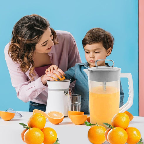 1 Pack Mixing Pitcher for Drinks, 2 Quart/64oz Plastic Water Pitcher with Lid, Easy-Mix Juice Container for Beverages
