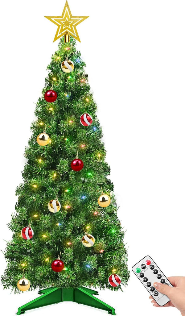 Remote 8 Mode & Timer 4 Ft Mini Christmas Tree with 100