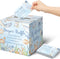 Teling 51 Pieces Diaper Raffle Tickets with Card Box Baby Shower Decorations