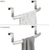 iDesign Axis Curved Over-the-Cabinet Kitchen Bar Holder for Dish and Hand Towels, Brushed Stainless Steel
