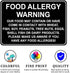 CCPARTON Metal Sign Food Allergy Warning, Caution Aluminum Tin Sign for Home Cafe Bar, 8x12 Inches