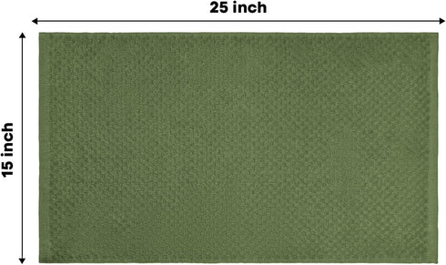15x25 Inch Set 6 Artoid Mode Ring Spun Cotton Green Kitchen Dish Towels, Ultra Soft Absorbent Quick Drying Household