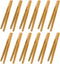 12pcs Bamboo Tongs, 7 Inch Reusable Toast Tongs for Toast, Bread, Pickles, Fruits, and Tea