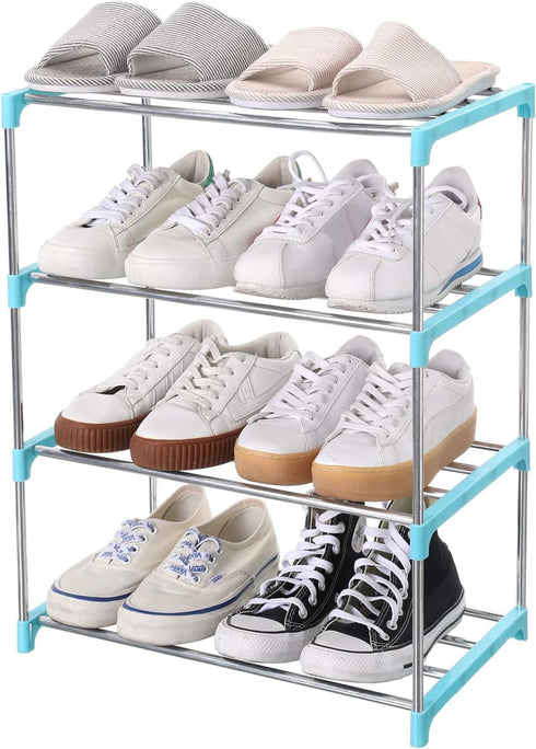 Jucaifu Stackable Small Shoe Rack, Entryway, Hallway and Closet Space Saving Storage