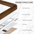SZKYSJGS A4 A4 6x8, Randomly Wood Picture Frame, Solid Natural Walnut Photo Frame with Tempered Glass, Wooden Frame