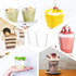 5 oz 100 Pack Mini Dessert Cups, Small Square Plastic Cups, Clear Appetizer Cups for Pudding, Yogurt, Mousse, Wedding