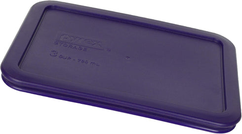 Pyrex 7210-PC 3 Cup Plastic Food Storage Lid, Purple - Made in USA, 4 Pack