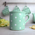 City to Cottage Handmade Teal Blue and White Polka Dot Ceramic Mug, Extra Large 17.5oz/500ml, Unique Designer Pottery