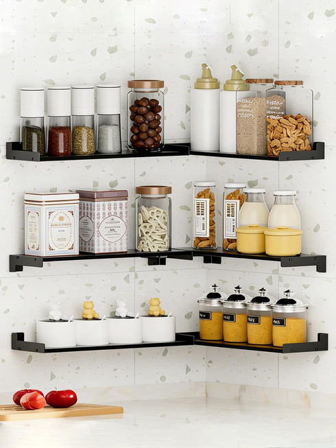 Set 6, Floating Shelves for Wall, Shelves for Decor Storage of Wall Mounted Wood Shelf for Bedroom, Living Room