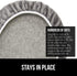 GORILLA GRIP Thick Memory Foam Toilet Lid Seat Cover, Soft Velvet, Machine Wash, Graphite, 19.5x18.5