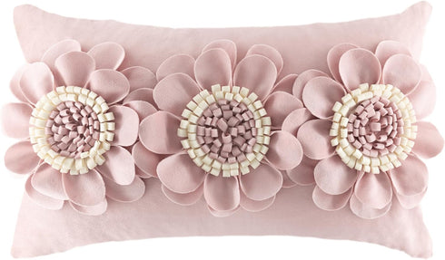 JWH 3D Flower Throw Pillow Cover Decorative Sunflower Accent Pillow Case Velvet
