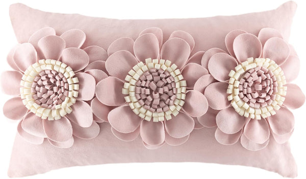 JWH 3D Flower Throw Pillow Cover Decorative Sunflower Accent Pillow Case Velvet