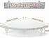 Rustic Wood Corner Counter Shelf, Beaded Farmhouse Tray with Detachable Legs, Bathroom Organizer for Display (White)