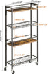 4-Tier 32.7" UHBR002H YMYNY Slim Kitchen Storage Rolling Cart, Utility Cart on Wheels, for Narrow Spaces, Laundry Room
