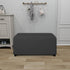 PureFit Super Stretch Ottoman Cover - Soft Form Fit Rectangle Slipcover for Living Room, Dark Gray