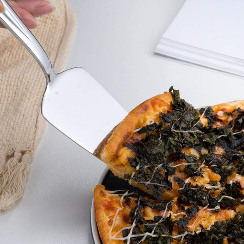 GoGeiLi Pie Cake Server Set of 3, 9.3-inch Stainless Steel Pizza Pastry Server, Dishwasher Safe