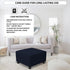 Square Ottoman Cover,Soft Stretch Jacquard Slipcover with Dual Waterproof Layers,Washable Furniture Protector