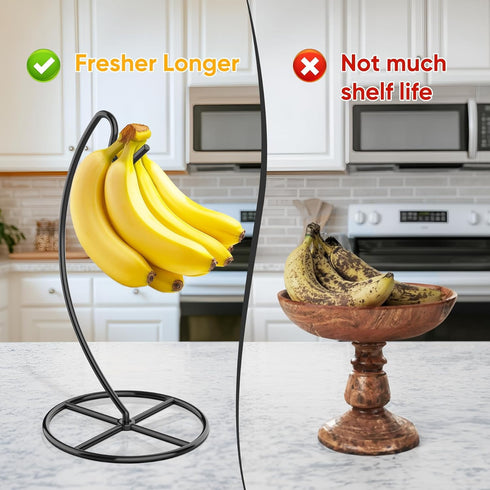 Beesini 2 Pack 15LB Counter, Banana Holder, Banana Tree Stand Metal, Banana Stand Holder, Holds Up to Banana or Grape