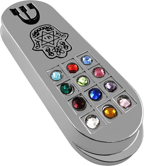 TALISMAN4U Protection CAR MEZUZAH with Hamsa Hoshen Scroll, Travelers Prayer from Israel Jerusalem Art Gift