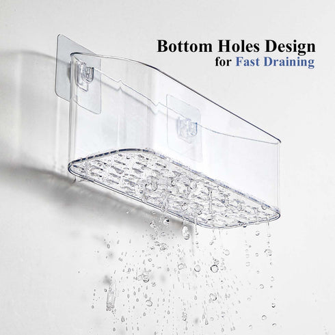 2 Pack UNIKON Bath Toy Storage Holder Bathtub Toy Organizer, Large Capacity Shower Caddy for Bathroom, Clear