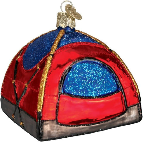 Old World Christmas Camping Outdoor Collection - Glass Blown Ornaments for Dome Tent Christmas Tree
