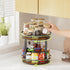12'' 2 Countertop, LAMU Wood Lazy Susan Spice Rack Organizer, Tier Spice Organization for Cabinet, Kitchen, Table Top