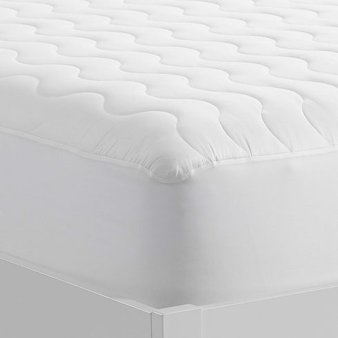 Serta Air Dry Basic Comfort Performance Fabric Quilted Mattress Pad - Cooling Mattress Cover with 15" Deep Pocket, Twin