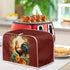 Chicken Sunflower Toaster Cover, 2 Slice Wide Slot, Retro Rooster Red, Machine Washable Kitchen Decor Accessories