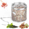 Tea Infuser, Stainless Steel Extra Fine Mesh Tea Ball Strainer, Spice Filter with Extended Chain Hook
