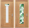 2 Pcs Blackout Window Shades for Classroom, 8 x 36 Inches Tropical Leaves Patterns Side Door Window Curtain