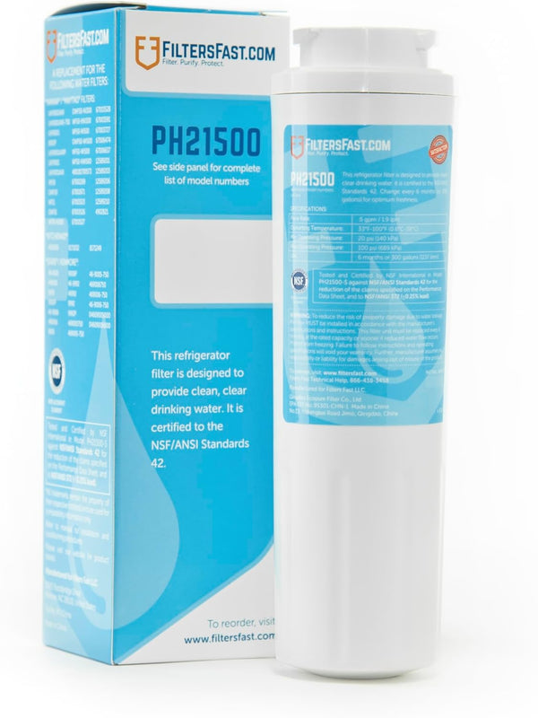 Filters Fast PH21500 Carbon Water Filter Cartridge Compatible with Maytag, KitchenAid, Whirlpool Refrigerator Models