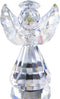 HDCRYSTALGIFTS 3-Inch Clear Crystal Guardian Angel Figurine Paperweight Decor Glass Statue Ornaments Gift for Women