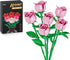 EWED Rose Flower Bouquet Building Set: Artificial Flowers Botanical Collection Blocks Kit for