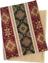Kilim Throw Pillow Covers, Burgundy Red and Green, 14 x 24 Inches Decorative Lumbar Pillows for Boho Room Decor