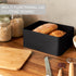 Countertop ZICOTO Beautiful Bread Box With Wooden Lid For Your Kitchen - Spacious Container Perfectly Stores Your