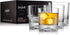 JoyJolt Set of 4 Everyday Whiskey Glasses - 10oz Old Fashioned Crystal Scotch, Rocks, Bourbon, Liquor, Cocktail Glasses