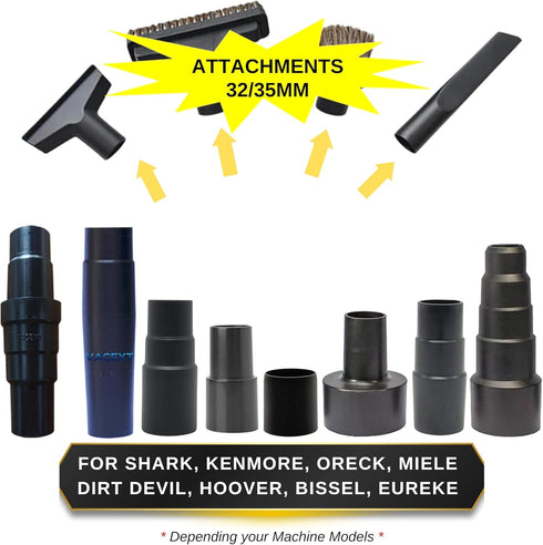 Universal Vacuum Hose Adapter Kit, Compatible with Bissell, Kenmore, Electrolux, Dirt Devil, Hoover