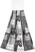 Boccsty Cats Kitten Pattern Hanging Kitchen Towels, 2 Pieces Funny Gray Kitty Dish Cloths for Bathroom & Home
