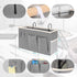 1pcs (Grey-1pcs) Kanrichu Bedside Caddy Hanging Storage Bag, Organizer Baskets with Pockets for Bunk Bed Accessories