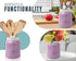 Comfify Wide Mouth Mason Jar Utensil Holder - Decorative Kitchenware Organizer, Chip Resistant Ceramic, Purple