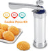 Topyond Cookie Press with 24 Nozzles, Adjustable Biscuit Maker Machine, Cookie Gun for Baking Cakes, 20 Discs