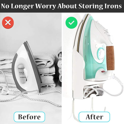 Wall Mounted Ironing Board Rack, Electric Iron Holder, Household Bathroom Shelf for Space Saving