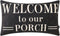 TRENDIN Farmhouse Porch Waist Pillow Cover - 20x12 inch Black Word Welcome to Our Porch Throw Pillow Cover