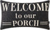 TRENDIN Farmhouse Porch Waist Pillow Cover - 20x12 inch Black Word Welcome to Our Porch Throw Pillow Cover