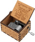 You are My Sunshine Wood Music Box, Laser Engraved Vintage Musical Box Gifts for Girlfriend, Family, Friends